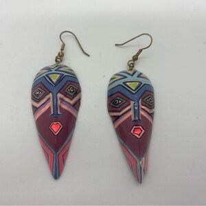 Vintage mask earrings